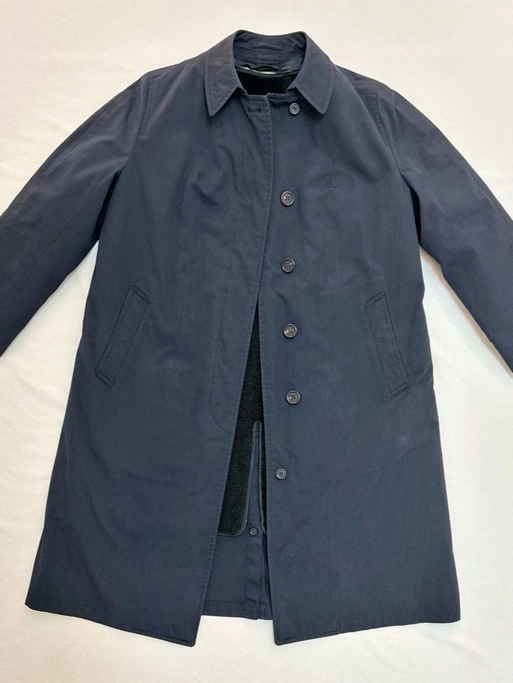 London Fog Women's Trench Coat Blue Size Medium very nice condition